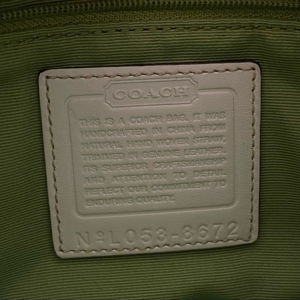 COACH | Cream Woven Flower & Bee Mini Shoulder Bag Purse - Picture 6 of 9